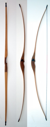 Wurfarme aus Black Charry und st&auml;bchenverleimten, getemperten Bambus im Kern. Bauweise: Reverse Reflex-Deflex