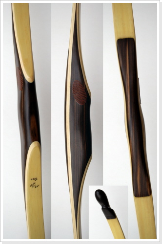 Griff: Ebenholz , Tips: Horn, Länge: 64 Zoll, Zuggewicht: 53 Lbs Griff: Ebenholz , Tips: Horn, Länge: 64 Zoll, Zuggewicht: 53 Lbs