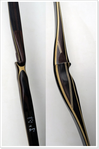 Griffholz: Bocote mit halbrunder Ahorn Zierverleimeung